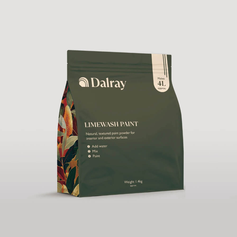 Dalray limewash australia paint powder packaging