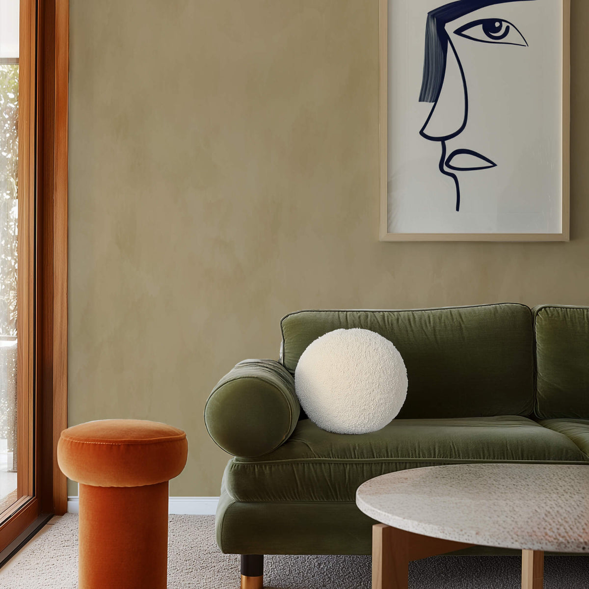 Gold yellow limewash paint