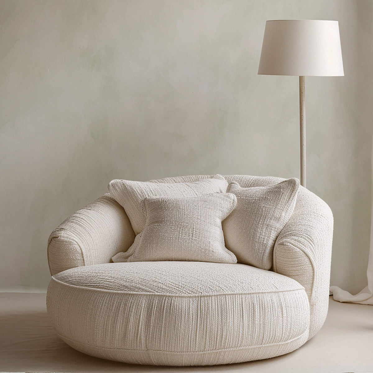 Silvergrass limewash paint in lounge room neutral grey green