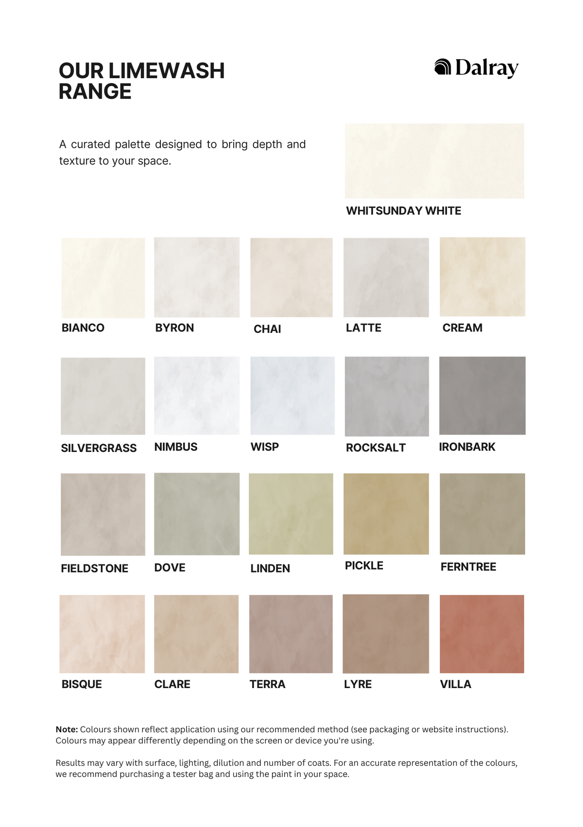 Dalray Limewash color range